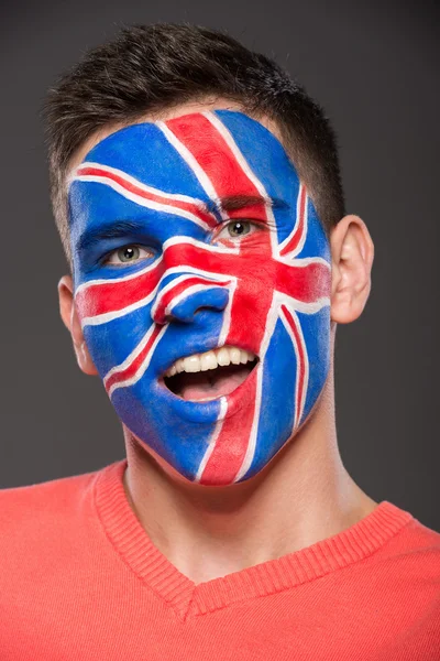 Face art. Flags. — Stock Photo, Image