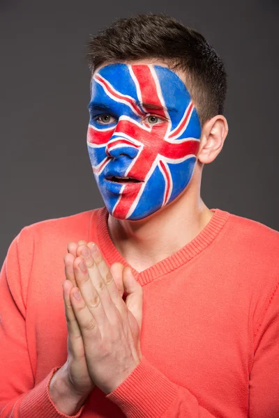 Face art. Flags. — Stock Photo, Image