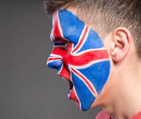 Face art. Flags. — Stock Photo, Image