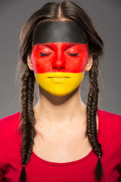 Face art. Flags. — Stock Photo, Image