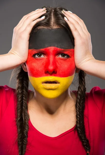 Face art. Flags. — Stock Photo, Image