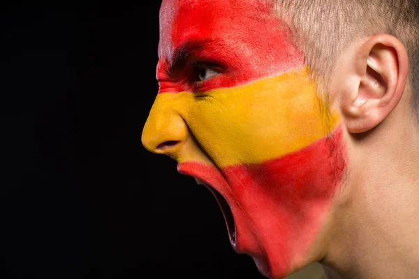 Face art. Flags. — Stock Photo, Image