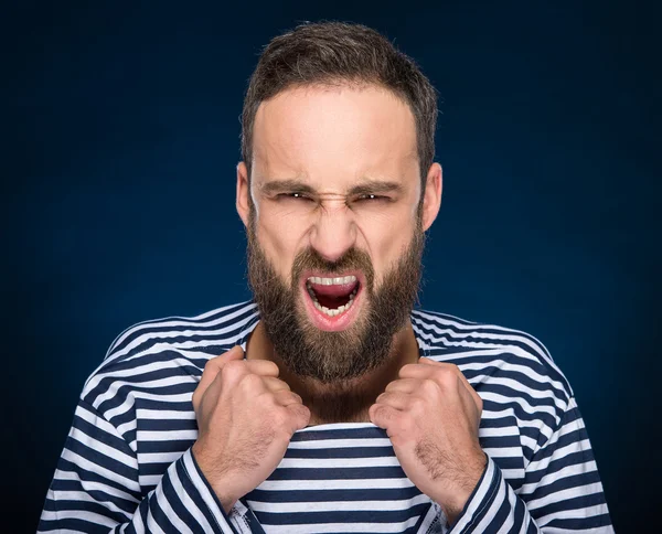 Gebaarde man — Stockfoto