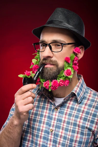 Człowiek z brodą — Zdjęcie stockowe