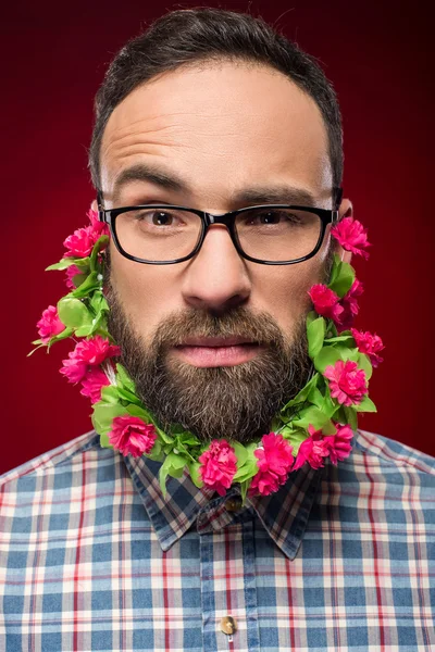 Gebaarde man — Stockfoto