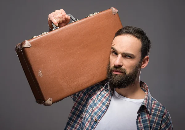 Gebaarde man — Stockfoto