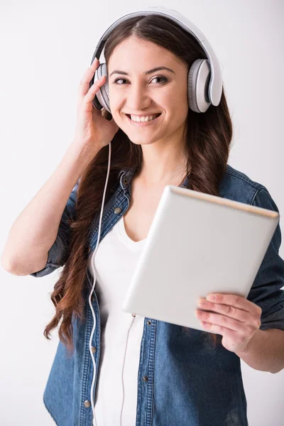 Escuchar música — Foto de Stock