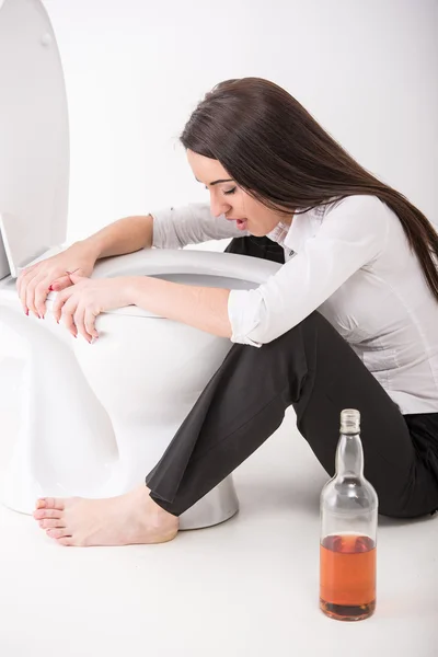 Drunk woman — Stock Photo, Image