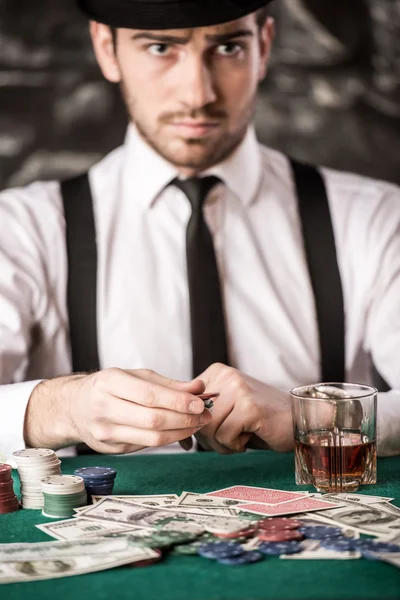 Gangster. Poker. — Stock Photo, Image