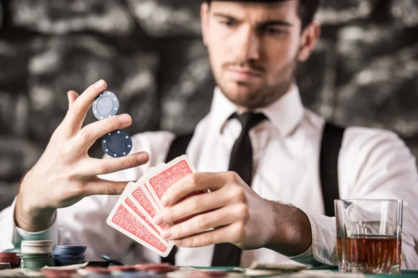 Gangster. Poker. — Stock Photo, Image