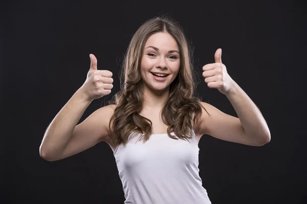 Mujer sonriente — Foto de Stock