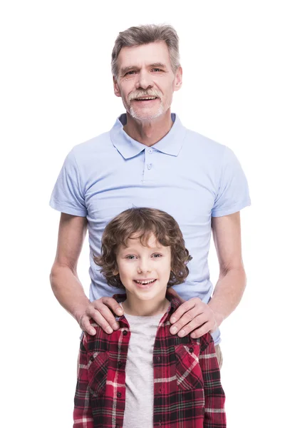 Großvater und Enkel — Stockfoto