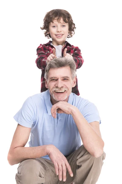 Abuelo y nieto — Foto de Stock