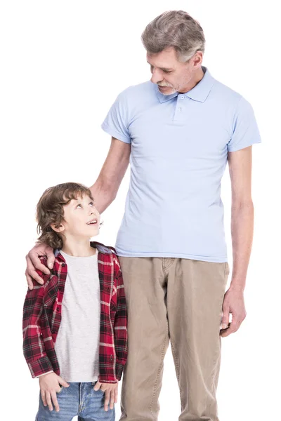 Abuelo y nieto — Foto de Stock