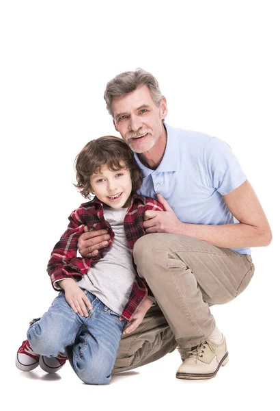 Abuelo y nieto — Foto de Stock