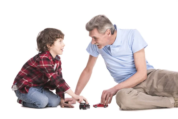 Abuelo y nieto — Foto de Stock