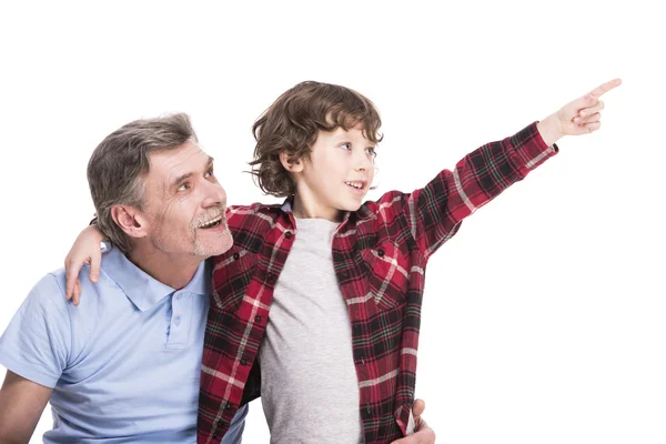 Abuelo y nieto — Foto de Stock