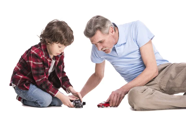 Abuelo y nieto — Foto de Stock