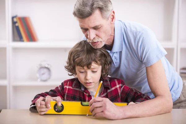 Farfar och sonson — Stockfoto