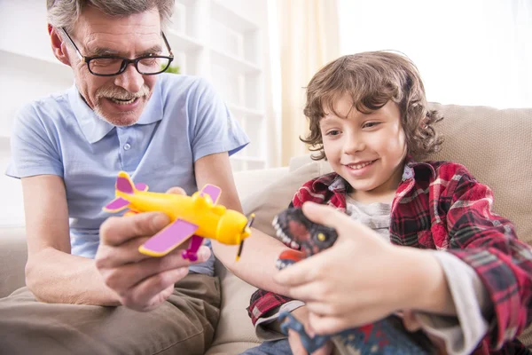 Grandfather and grandson — Stock Photo, Image