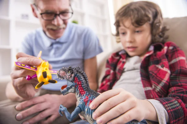 Farfar och sonson — Stockfoto