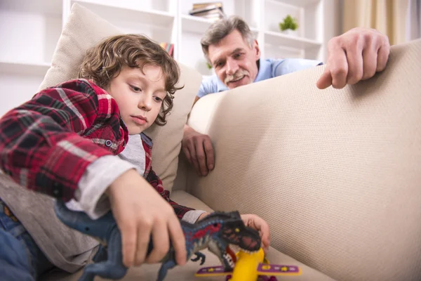 Grandfather and grandson — Stock Photo, Image