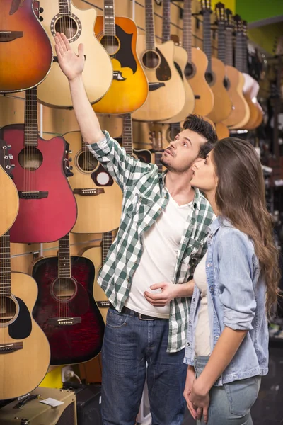 Loja de música — Fotografia de Stock