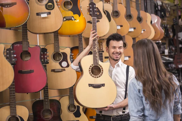 Loja de música — Fotografia de Stock