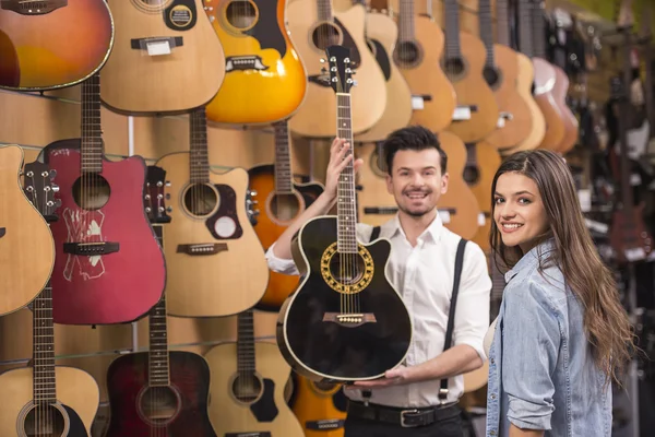 Loja de música — Fotografia de Stock