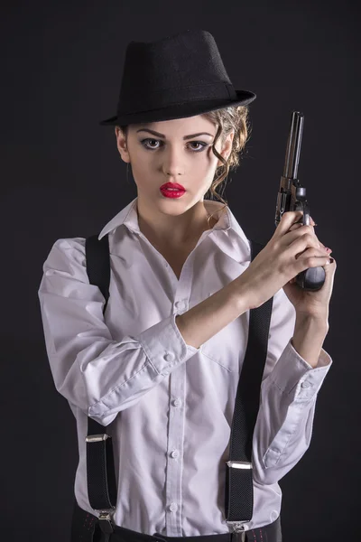 Gangster donna — Foto Stock