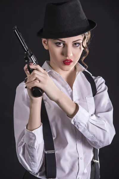 Gangster Woman — Stock Photo, Image