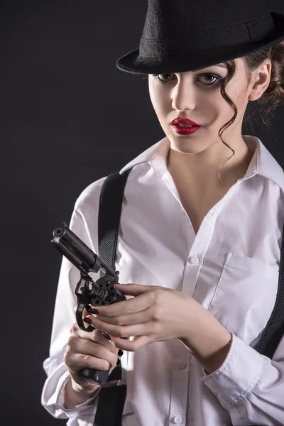 Femme gangster — Photo