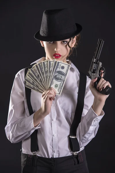 Femme gangster — Photo