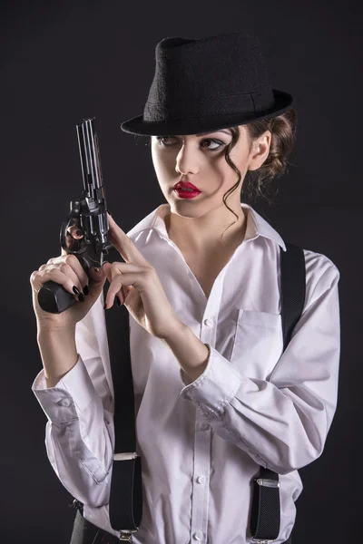 Gangster donna — Foto Stock