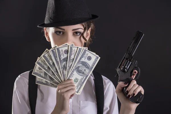 Gangster Woman — Stock Photo, Image