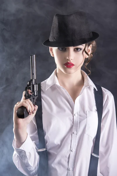 Gangster donna — Foto Stock