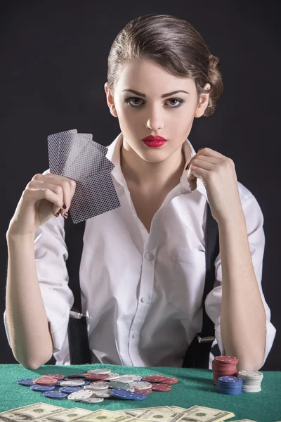 Gangster vrouw — Stockfoto