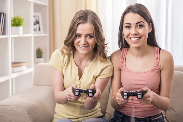 Girlfriends at home — Stock Photo, Image