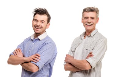 Father and son clipart