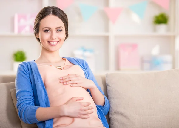 Gravid kvinna. — Stockfoto