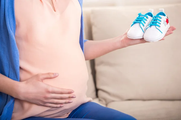 Zwangere vrouw. — Stockfoto