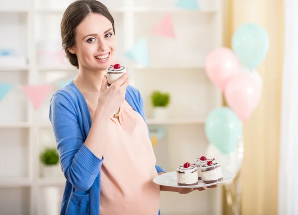 Gravid kvinna. — Stockfoto