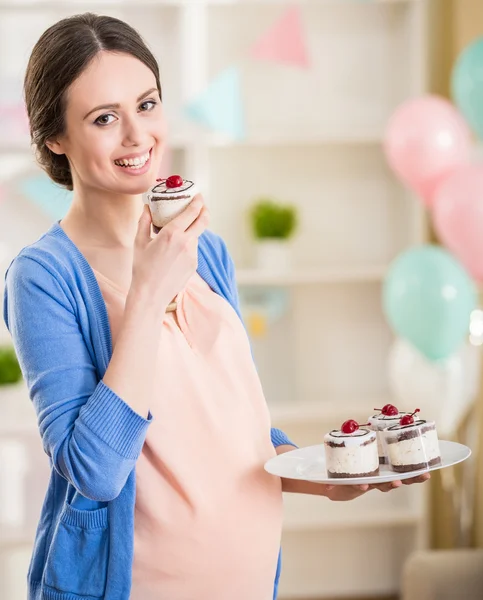 Gravid kvinna. — Stockfoto