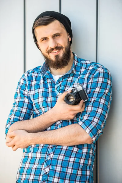 Uomo barbuto — Foto Stock