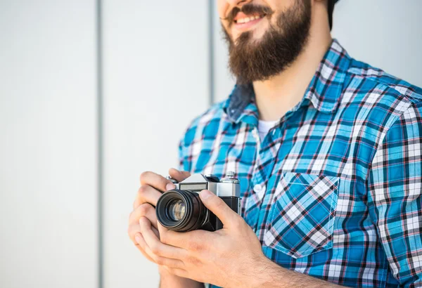 Uomo barbuto — Foto Stock