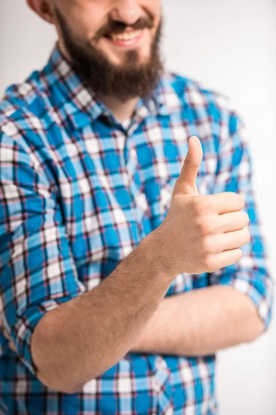 Gebaarde man — Stockfoto