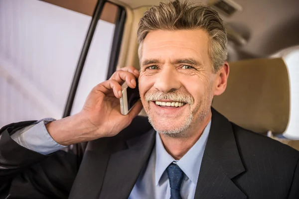 Businessman with phone — Stock Photo, Image