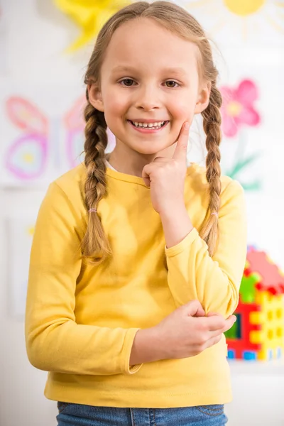 Little girl at home — Stock Photo, Image