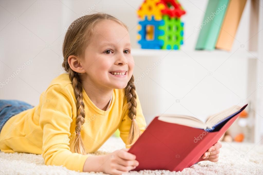 Girl reading book