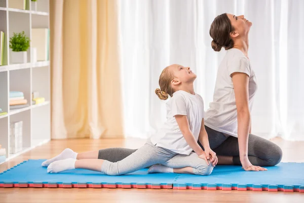 Yoga at home — Stock Photo, Image